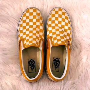 Yellow Checkered Vans